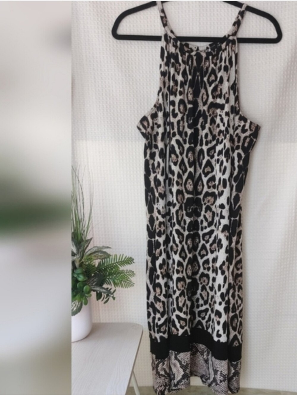 JBS Women Leopard Print Summer Shift Dress Size 2X